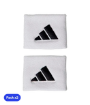 Muñequeras Cortas Adidas Blanco Logo Grande (Pack x2)