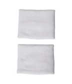 Short Wristbands Adidas White Logo Large (Pack x2)