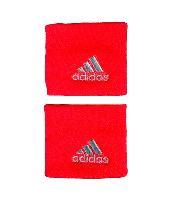 Muñequeras Adidas Cortas Rojo (Pack x2)