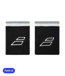 Muñequeras Babolat Terry Jumbo Negro/Blanco (Pack x2)