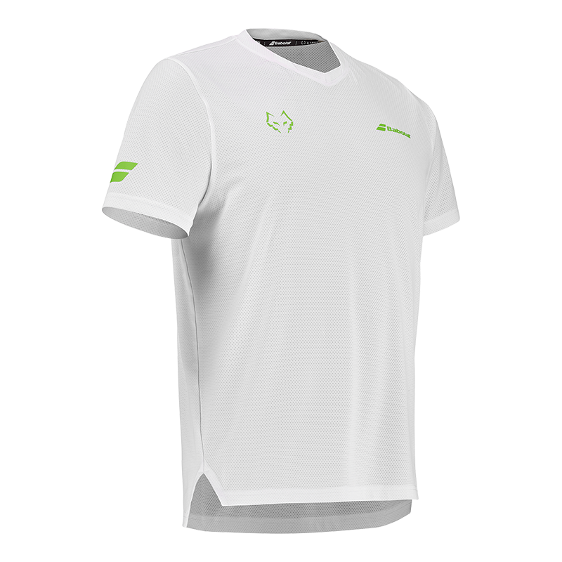 Babolat T-shirt Crew Neck Tee White/White 2026 J. Lebron