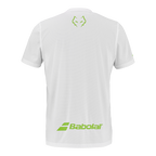 Camiseta Babolat Crew Pescoço Tee Branco/Branco 2026 J. Lebron