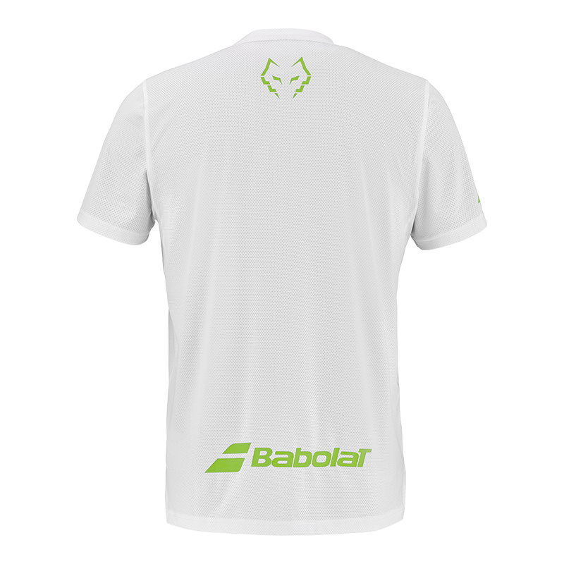 Camiseta Babolat Crew Pescoço Tee Branco/Branco 2026 J. Lebron
