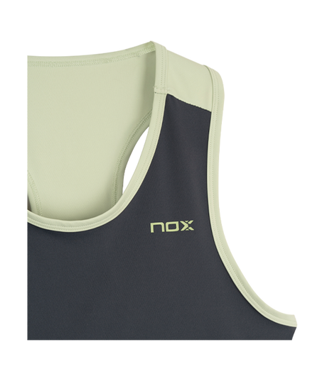 Camiseta Tirantes NOX Pro Women Gris/Verde 2024