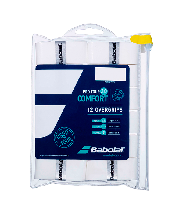 Babolat Pro Tour 2.02 Comfort Overgrip (x12) White