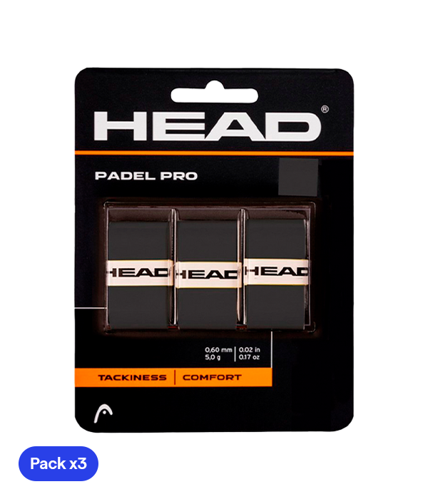 Overgrip Head Padel Pro (Pack x 3) Black