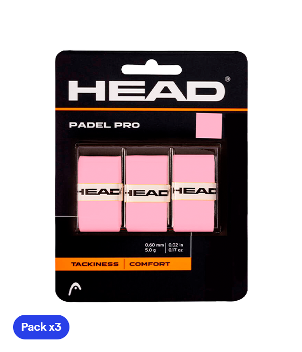 Overgrips HEAD Padel Pro Rosa (Pacchetto X3)