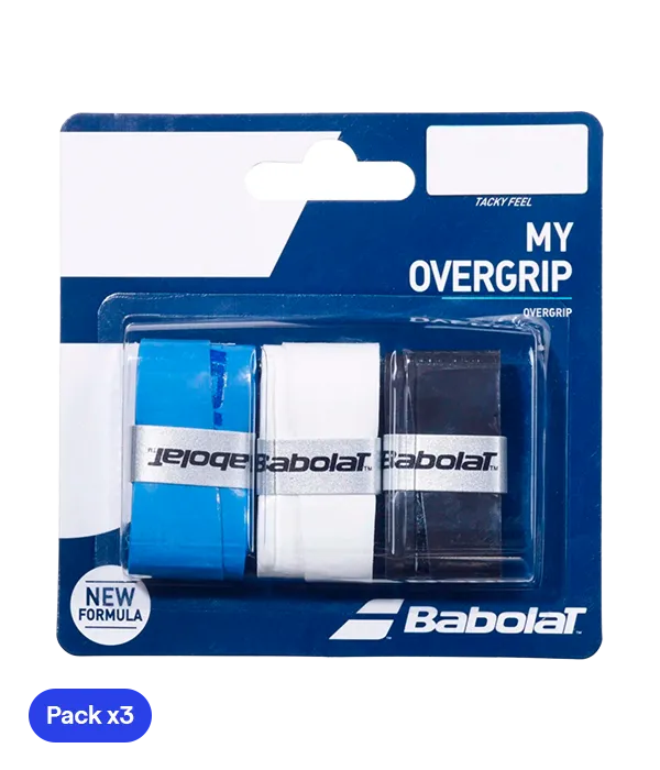 Babolat My Overgrip Overgrips Blue/White/Black (Pack x3)