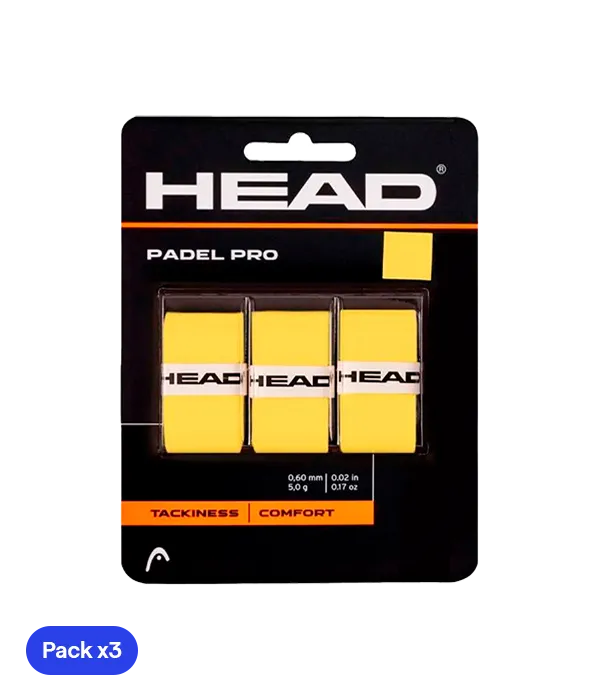 Overgrips HEAD Padel Pro Amarillo (Pack x3)
