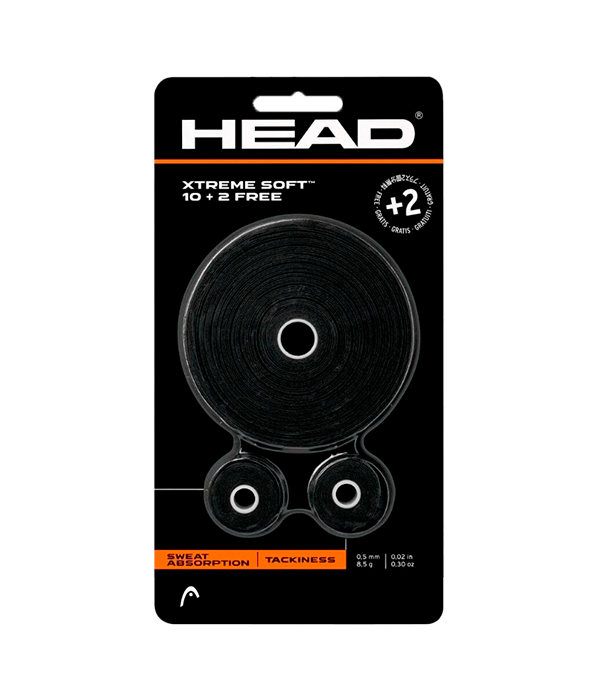 Overgrip HEAD XtremeSoft 10 + 2 Negro