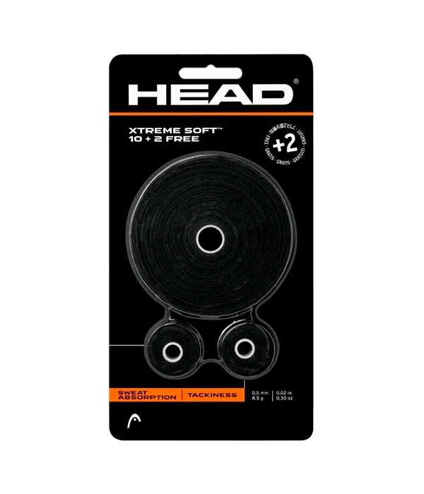 Overgrip HEAD XtremeSoft 10 + 2 Negro
