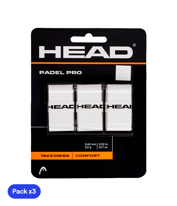 Overgrip Head Padel Pro (Pack x 3) White