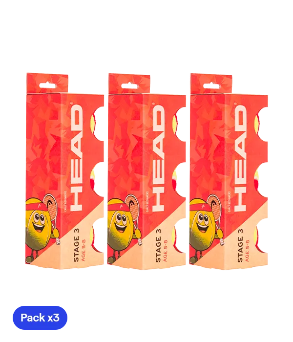 Pelotas HEAD Stage 3 (5/8 años) (Pack x3)