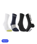 Calcetines Bullpadel BP255l Negro/Verde/Azul Marino 2025 (Pack x3)