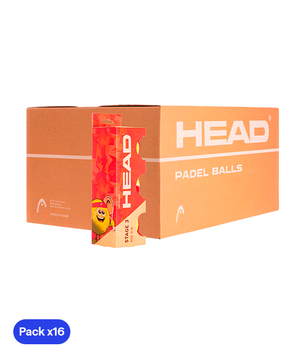 Cajón Pelotas HEAD Stage 3 (5/8 años) (Pack x16)