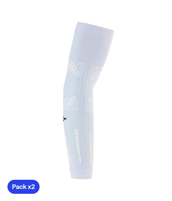 Arm Sleeves Compression Floky No Strain White