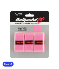 Overgrips Bullpadel GB1201 Comfort/Absorbent Rosa Fluor (Pack x3)