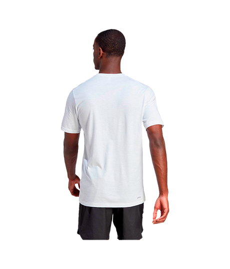 Camiseta Adidas Train Essentials Feelready Logo blanca 2024