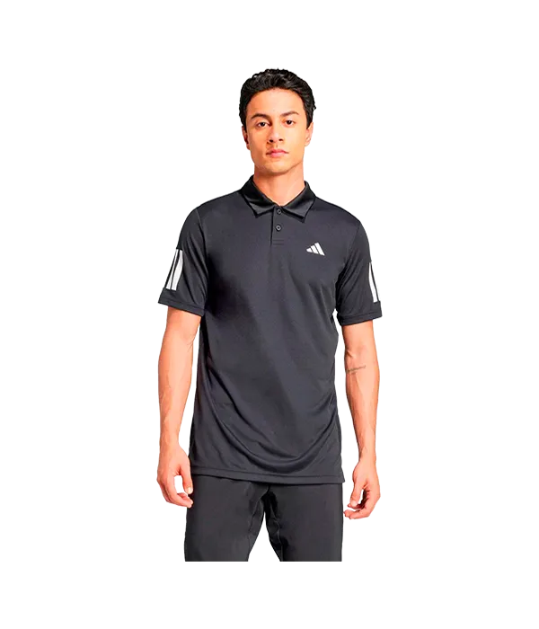 Polo Adidas Club 3STR Negro 2025