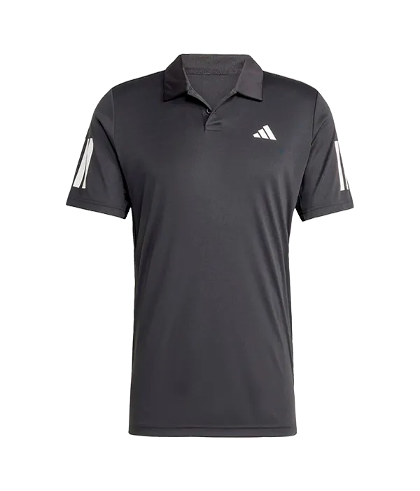 Polo Adidas Club 3STR Negro 2025