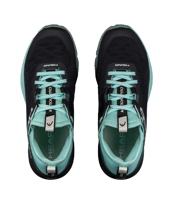 Zapatilla HEAD Motion Pro Padel Women Black/Aqua