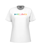 Camiseta Head Rainbow Women Blanco 2025