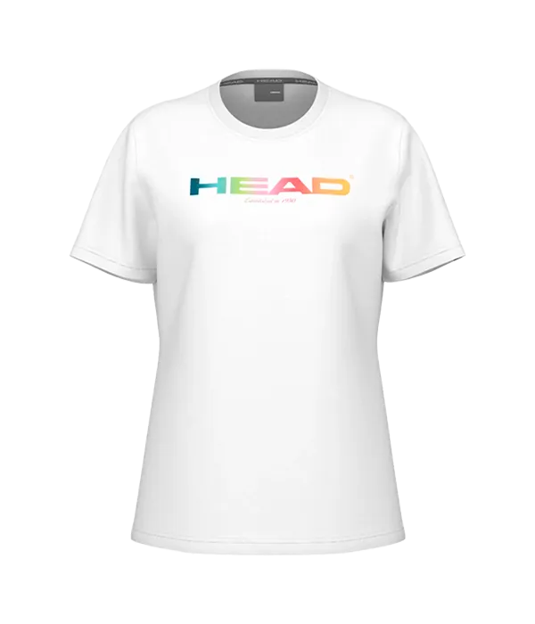 Camiseta Head Rainbow Women Blanco 2025