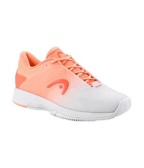 Padel Shoes Head Revolt Pro 4.5 Clay Woman Coral/White 2025