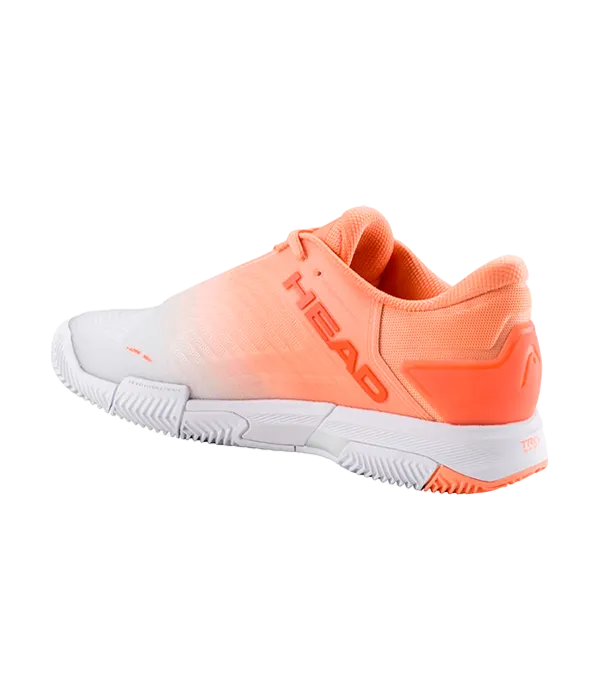 Padel Shoes Head Revolt Pro 4.5 Clay Woman Coral/White 2025