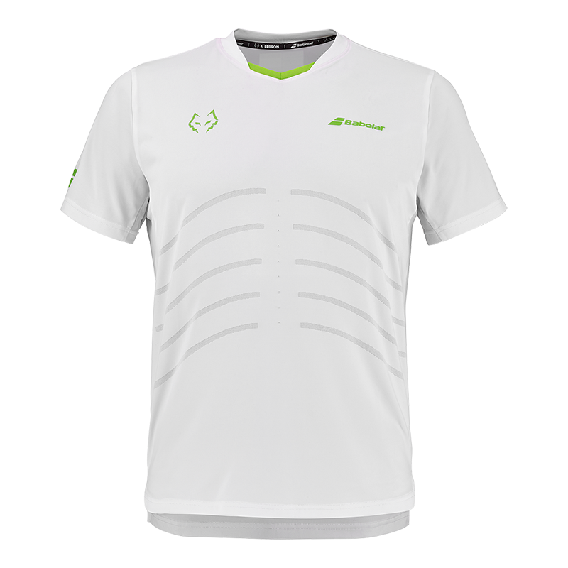 Maglietta Babolat Replica Bianco/Bianco 2026 J. Lebron