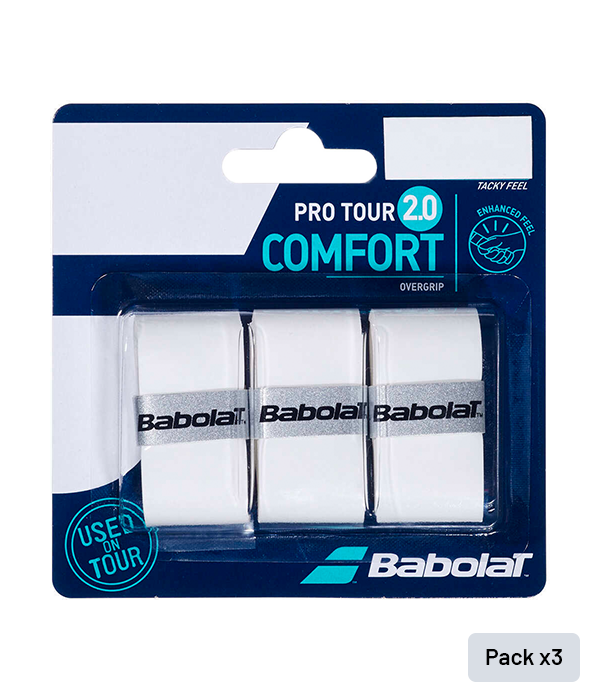 Babolat Pro Tour 2.0 Overgrip pack X3 White