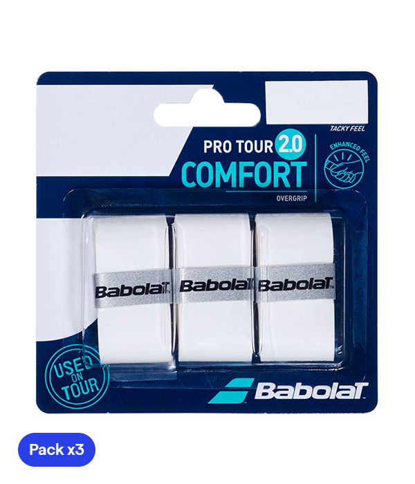 Overgrips Babolat Pro Tour 2.0 Blanco (Pack x3)