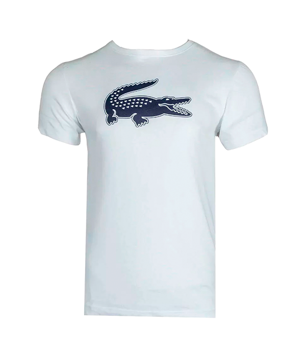 Camiseta Lacoste Blanca Logo Negro 2024