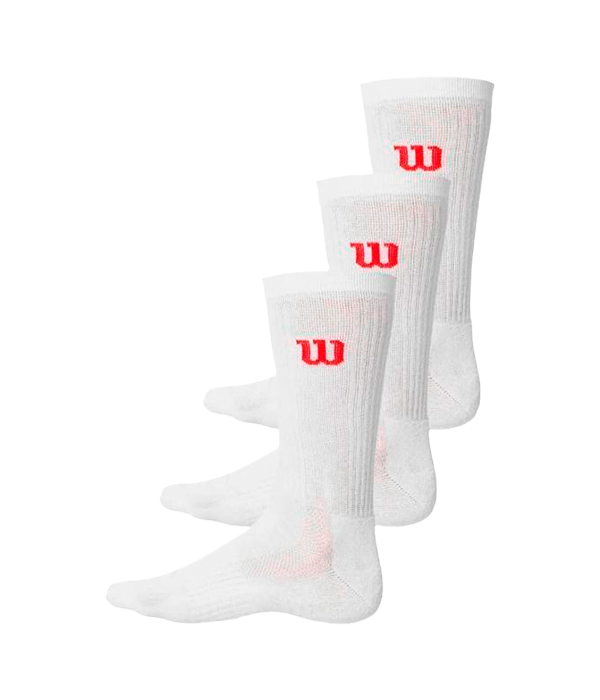 Wilson Crew Socks (x3) White