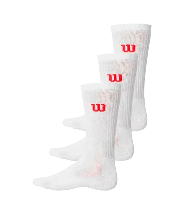 Calcetines Wilson Crew Socks (x3) Blancos