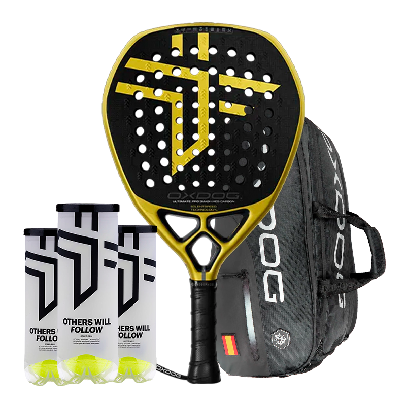 Pack Pala Oxdog Ultimate Smash 2025 + Paletero Oxdog FEP hyper pro thermo padel bag + 3 Botes de pelotas Oxdog BOOST+
