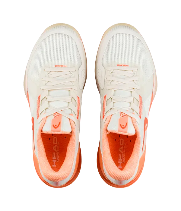 Chaussures de padel HEAD sprinter Pro 4.0 Femmes Chalk Blanc/Corail 2025