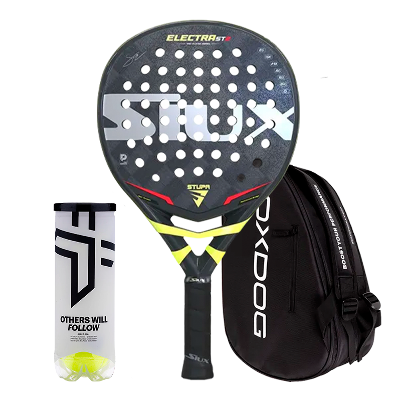 Siux Padel Racket Pack Electra ST2 Stupa Pro + Padel bag Oxdog Ultra Tour+ Oxdog Padel Balls BOOST+