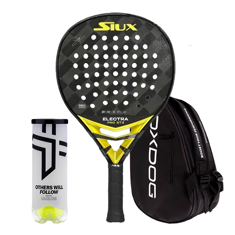 Siux Padel Racket Pack Electra ST3 Stupa + Padel bag Oxdog Ultra Tour + Oxdog Padel Balls BOOST+