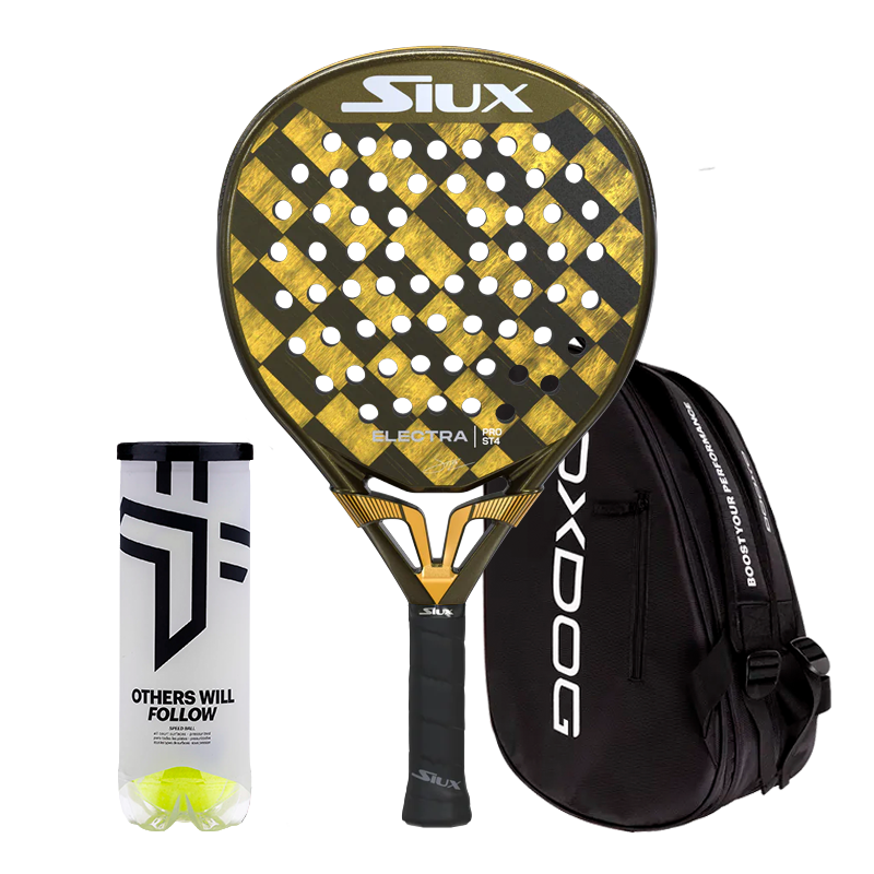 Siux Padel Racket Pack Electra Pro ST4 Franco Stupaczuk 2025 + Padel bag Oxdog Ultra Tour+ Oxdog Padel Balls BOOST+