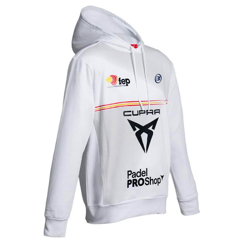 Sudadera Bullpadel Oficial Blanco 2026 Federación Española