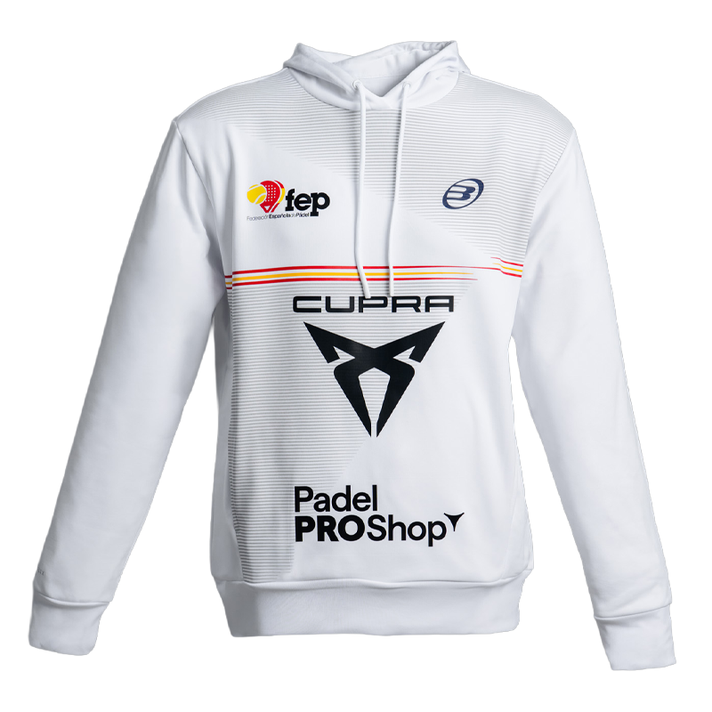 Sudadera Bullpadel Oficial Blanco 2026 Federación Española