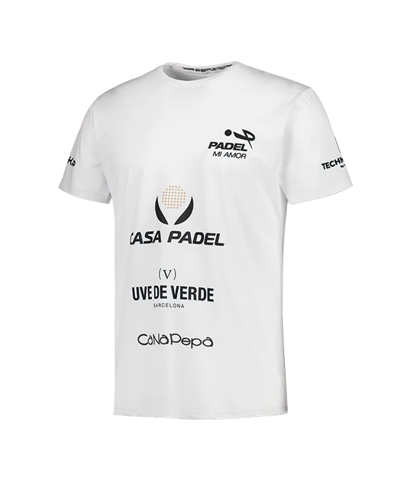 Camiseta Teo Zapata Padel Mi Amor Blanco 2025