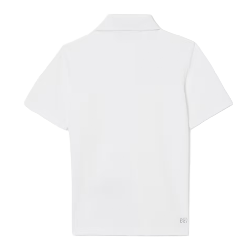 Polo Lacoste Ultra Dry Blanco Junior