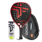 Pala Oxdog Ultimate Court + Paletero Oxdog FEP ultra tour padel bag + Bote de pelotas Oxdog BOOST+