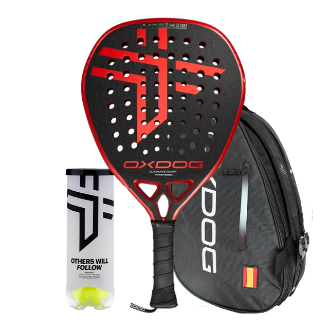 Racket Oxdog ultimate Court + Padel bag Oxdog FEP ultra tour padel bag +  Can of balls Oxdog BOOST+