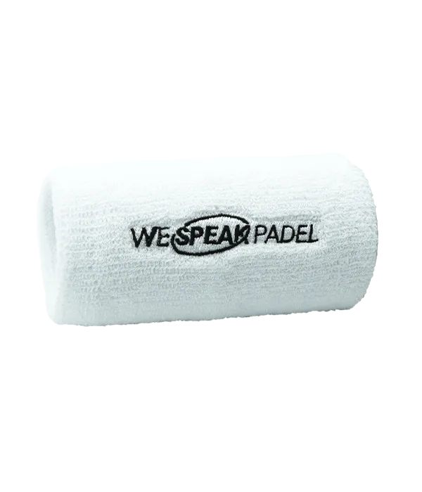 Muñequera Larga We Speak Padel  Blanca