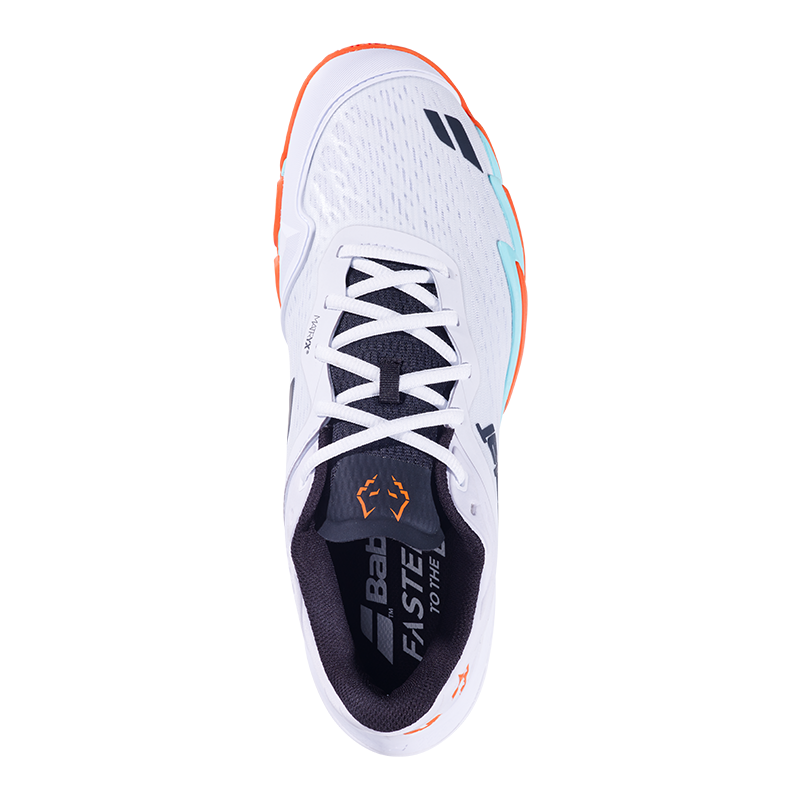 Sapatilhas de padel Babolat Jet Premura 3 Branco/Orange 2026 J. Lebron