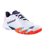 Sapatilhas de padel Babolat Jet Premura 3 Branco/Orange 2026 J. Lebron
