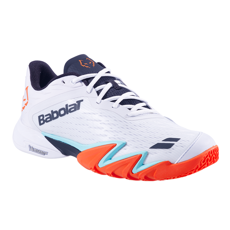 Sapatilhas de padel Babolat Jet Premura 3 Branco/Orange 2026 J. Lebron